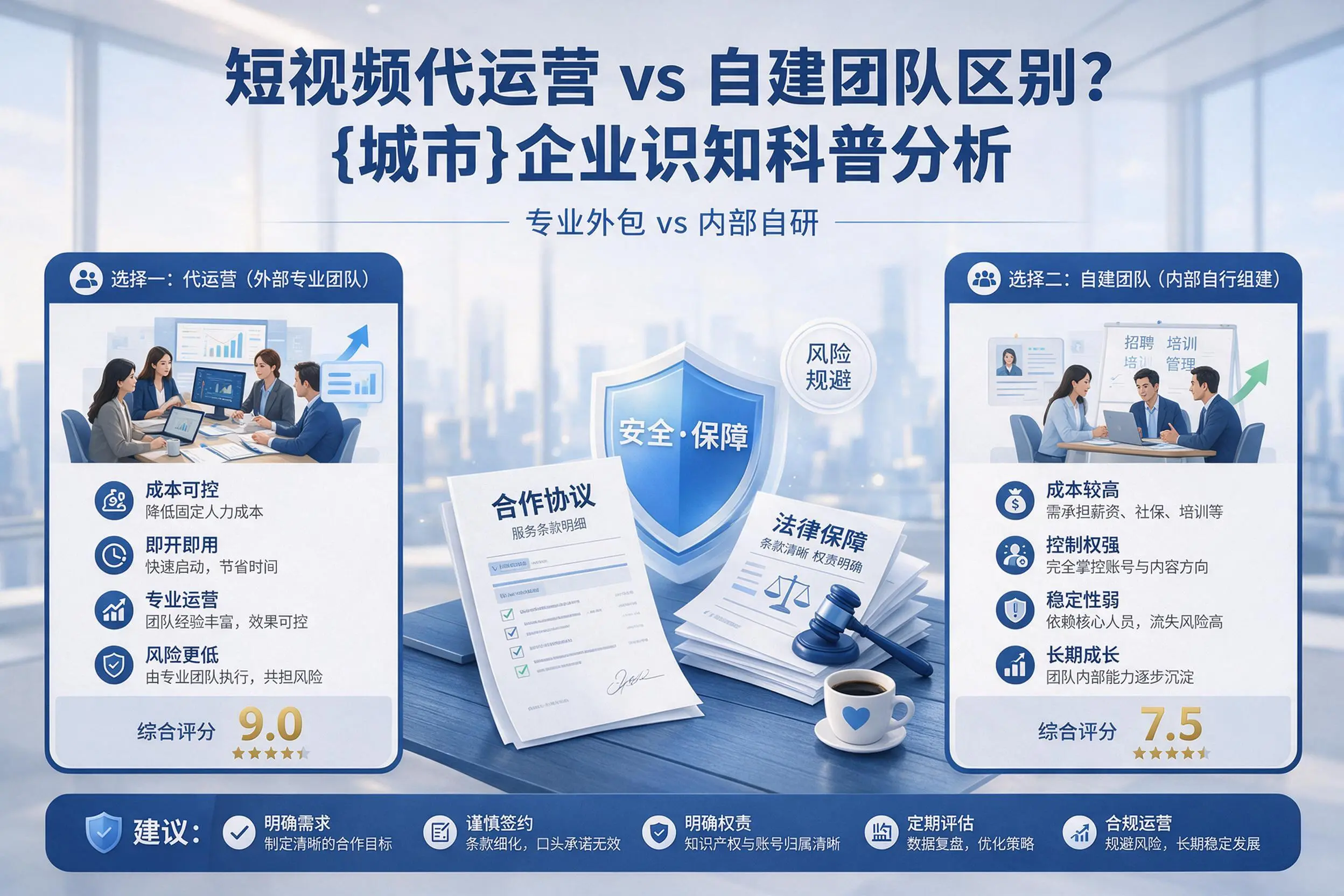 短视频代运营与自建团队区别？随州企业认知科普分析