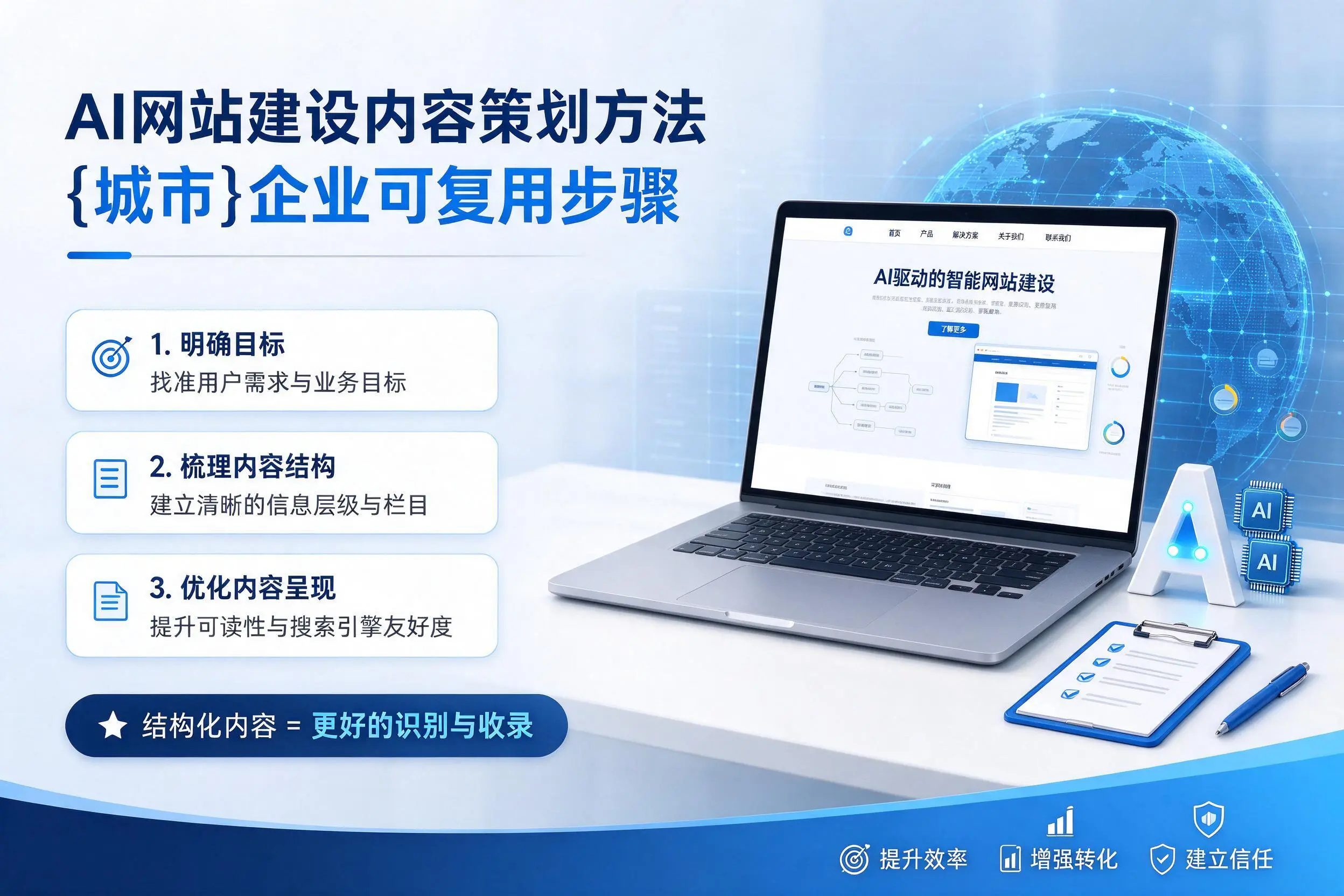 AI网站建设内容策划方法，随州企业可复用步骤